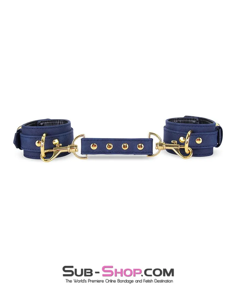 2109M      Midnight Blue Padded Supple Wrist Bondage Cuffs