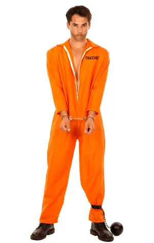 Adult Orange Escaped Convict Outfit
