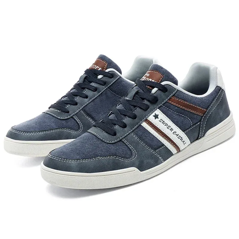 ADVBRIDGE  -  Men's Sneakers Low Top Comfortable Casual Shoes Breathable Denim Walking Shoe