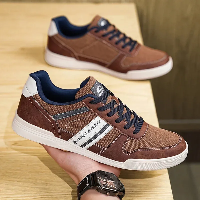 ADVBRIDGE  -  Men's Sneakers Low Top Comfortable Casual Shoes Breathable Denim Walking Shoe