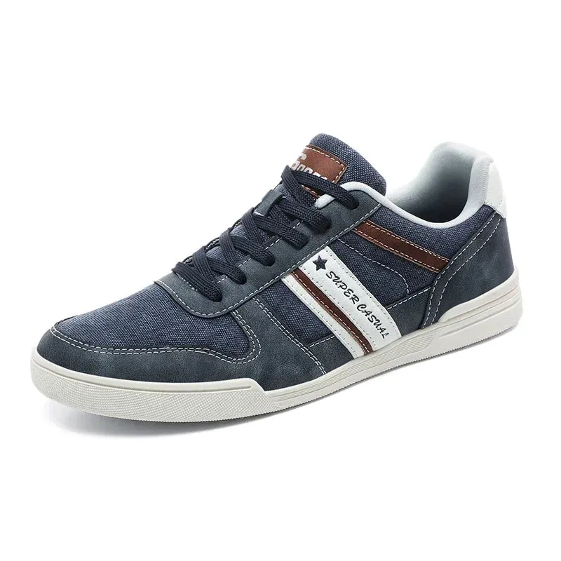 ADVBRIDGE  -  Men's Sneakers Low Top Comfortable Casual Shoes Breathable Denim Walking Shoe