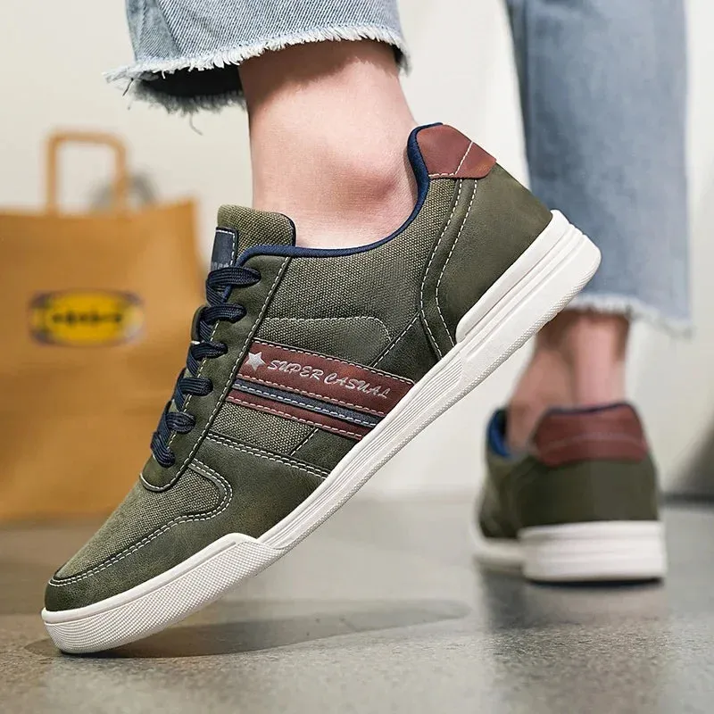 ADVBRIDGE  -  Men's Sneakers Low Top Comfortable Casual Shoes Breathable Denim Walking Shoe