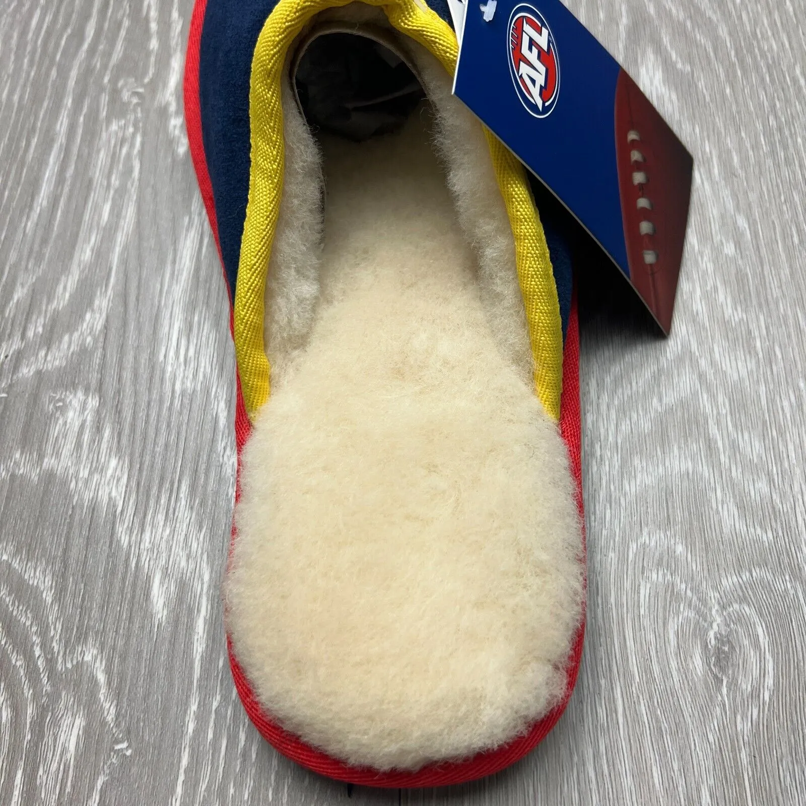 AFL Team Kicks Adelaide Crows Merino Wool Slippers Size US W 15 / M 14