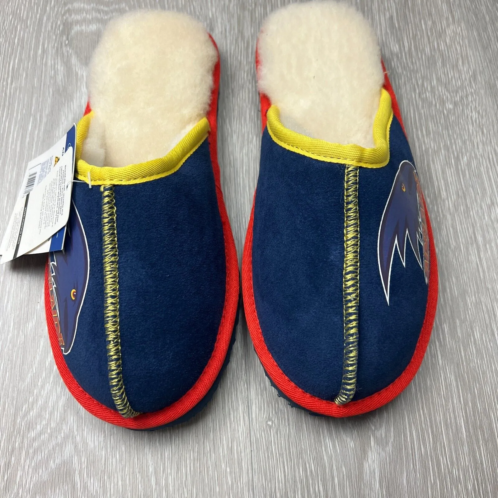 AFL Team Kicks Adelaide Crows Merino Wool Slippers Size US W 15 / M 14