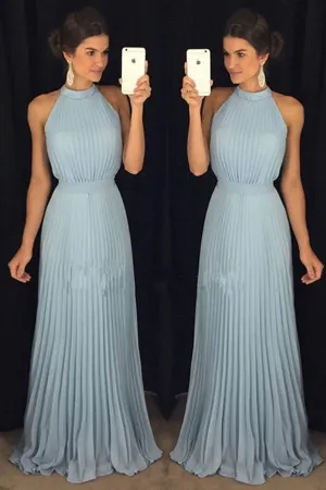 Anneprom Halter Gorgeous High Neck Long Floor-Length Prom Dresses APP0217