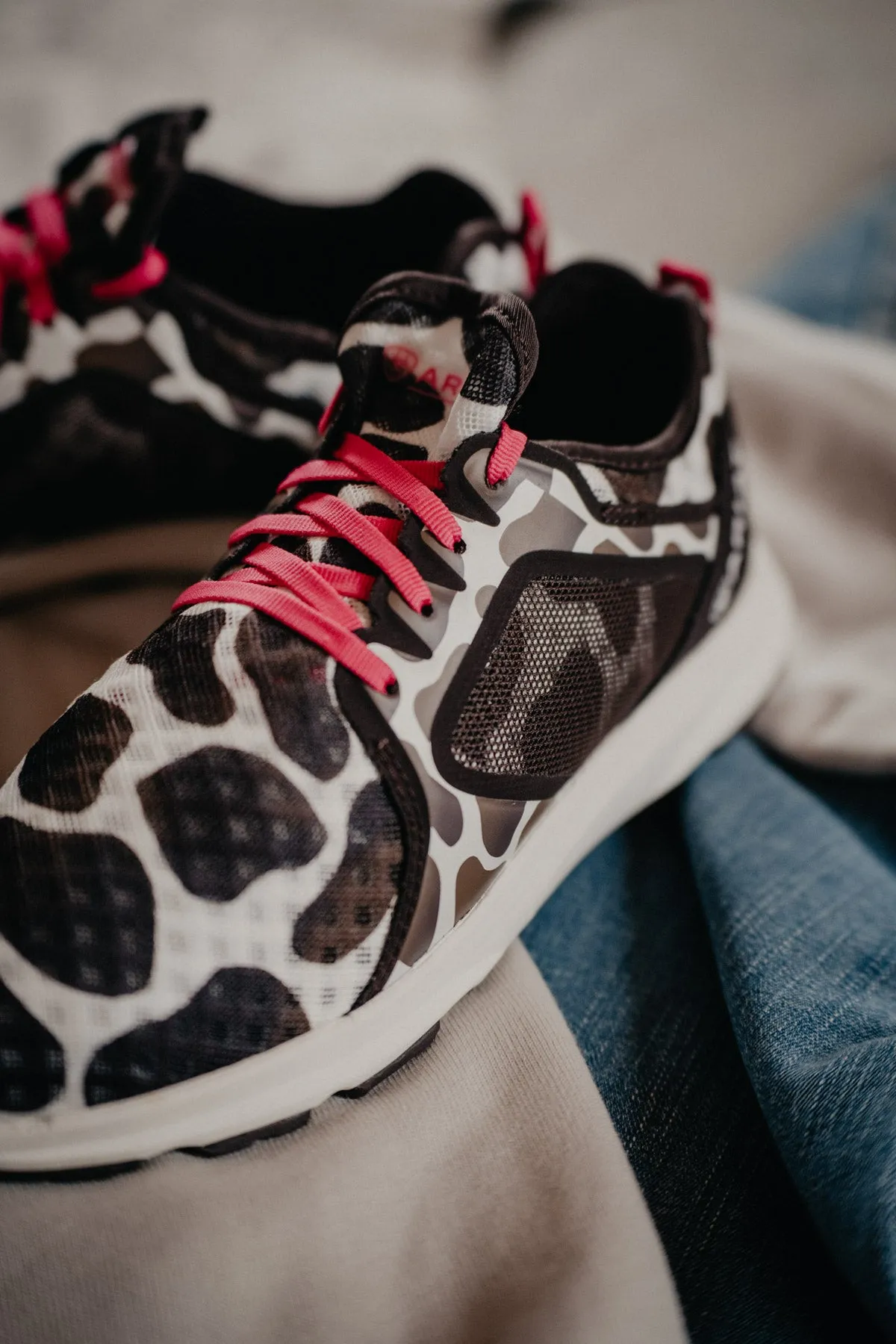 Ariat Cowprint Athletic Trainer Shoe (Sizes 6, 6.5, 7.5 ONLY)