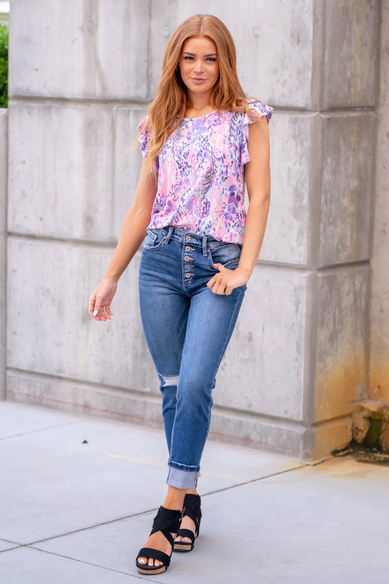 Beth-Anne High Rise Cigarette Straight Leg
