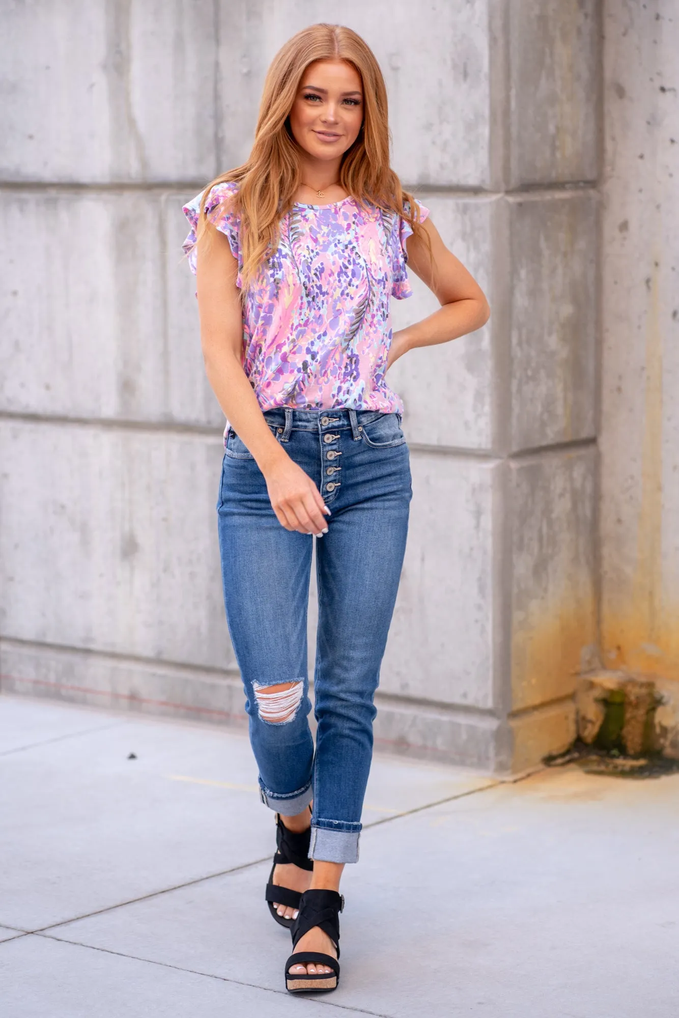 Beth-Anne High Rise Cigarette Straight Leg