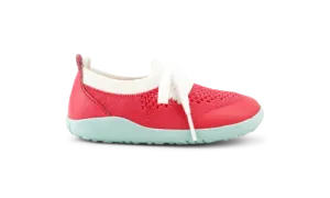 Bobux I Walk Play Knit Guava   White Trainers