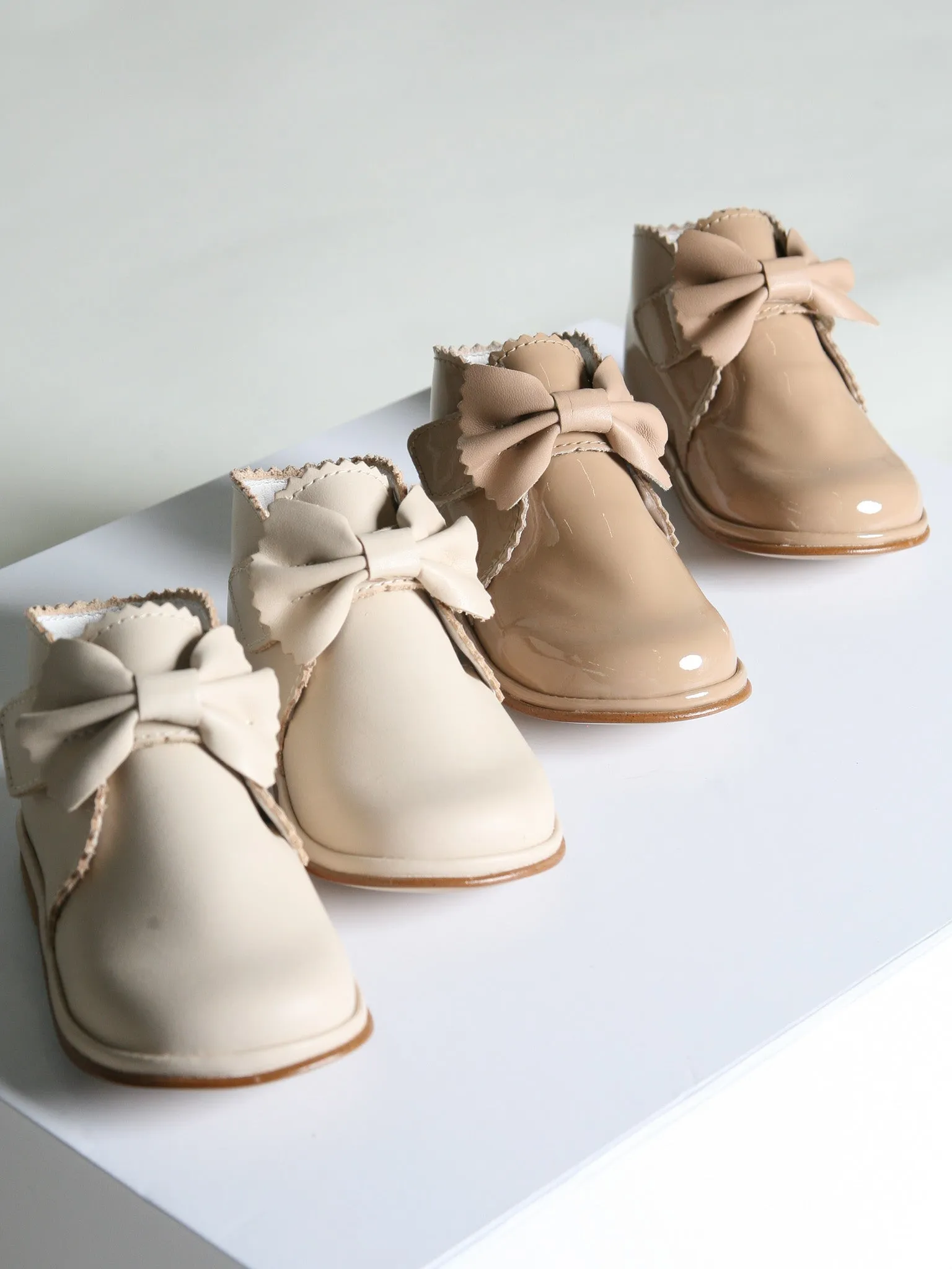 Borboleta Nude 'Sharon' Leather Bow Boot