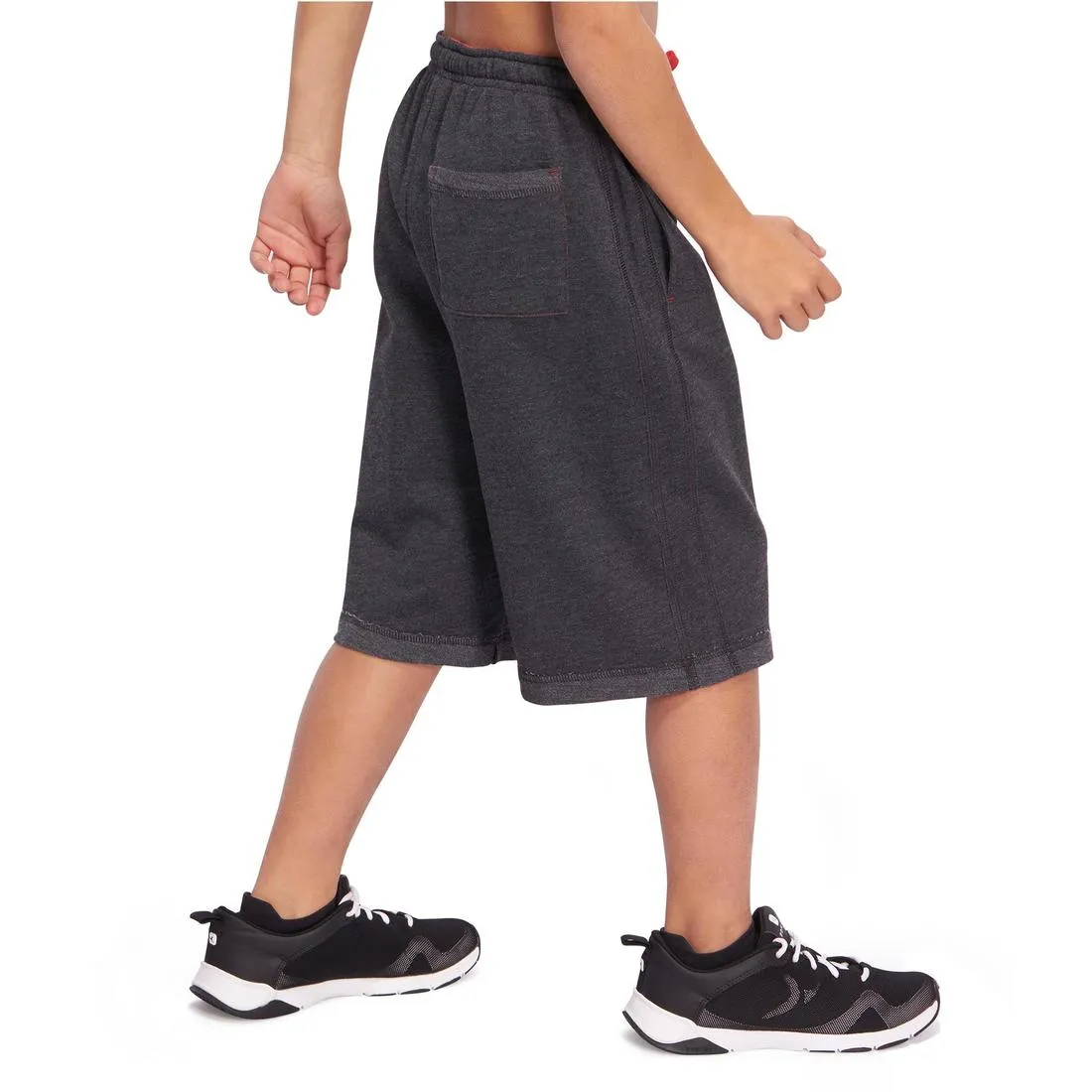 Boys' Gym Shorts - Black/Red