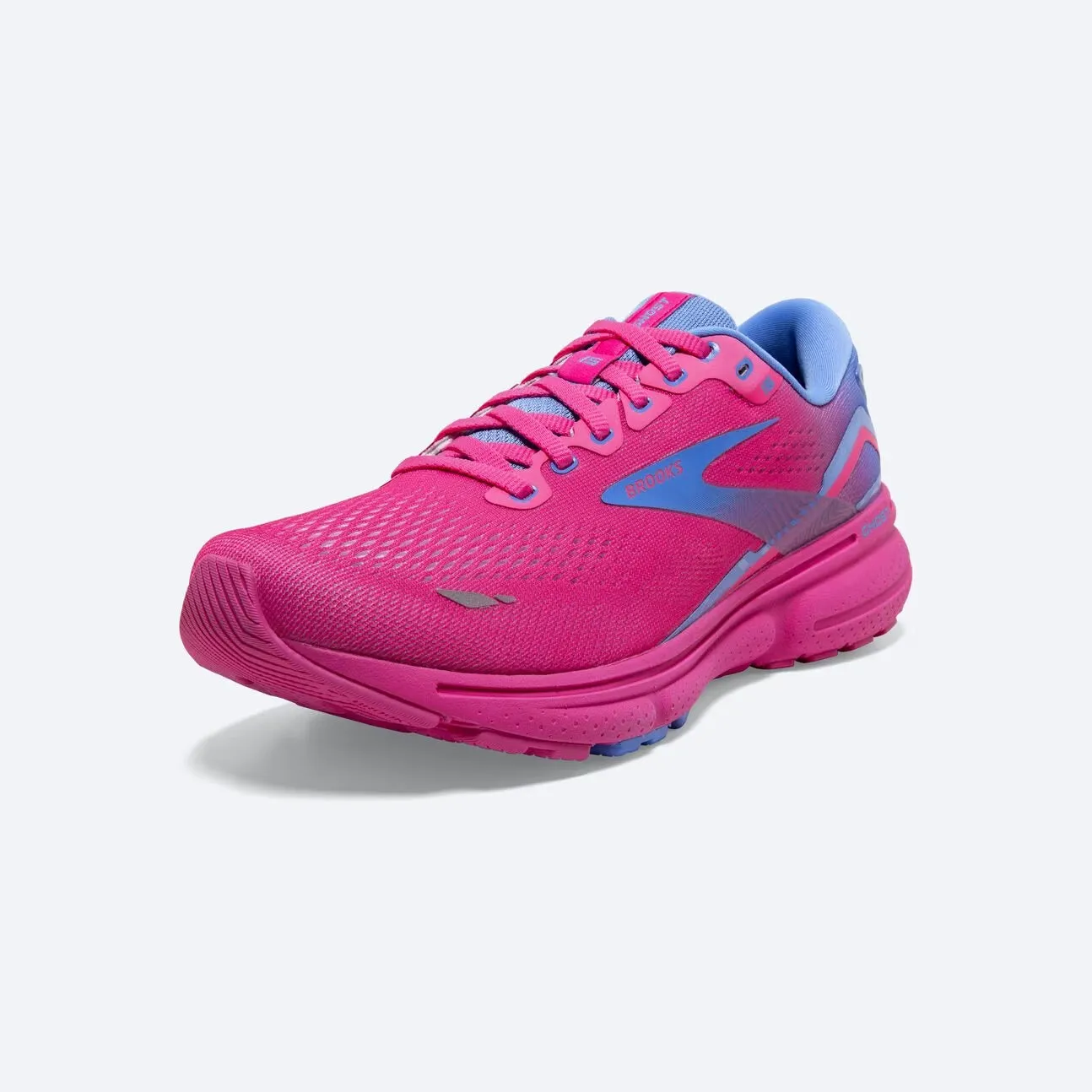 Brooks Women's Ghost 15 - Pink Glo/Blue/Fuchsia