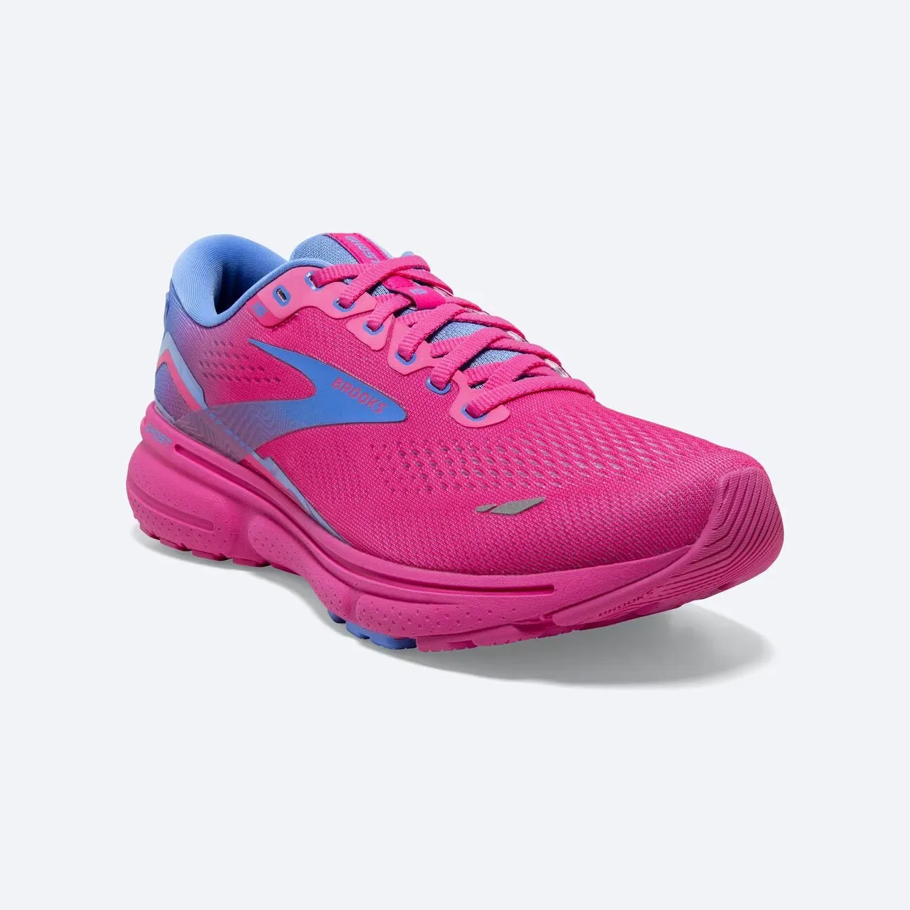 Brooks Women's Ghost 15 - Pink Glo/Blue/Fuchsia