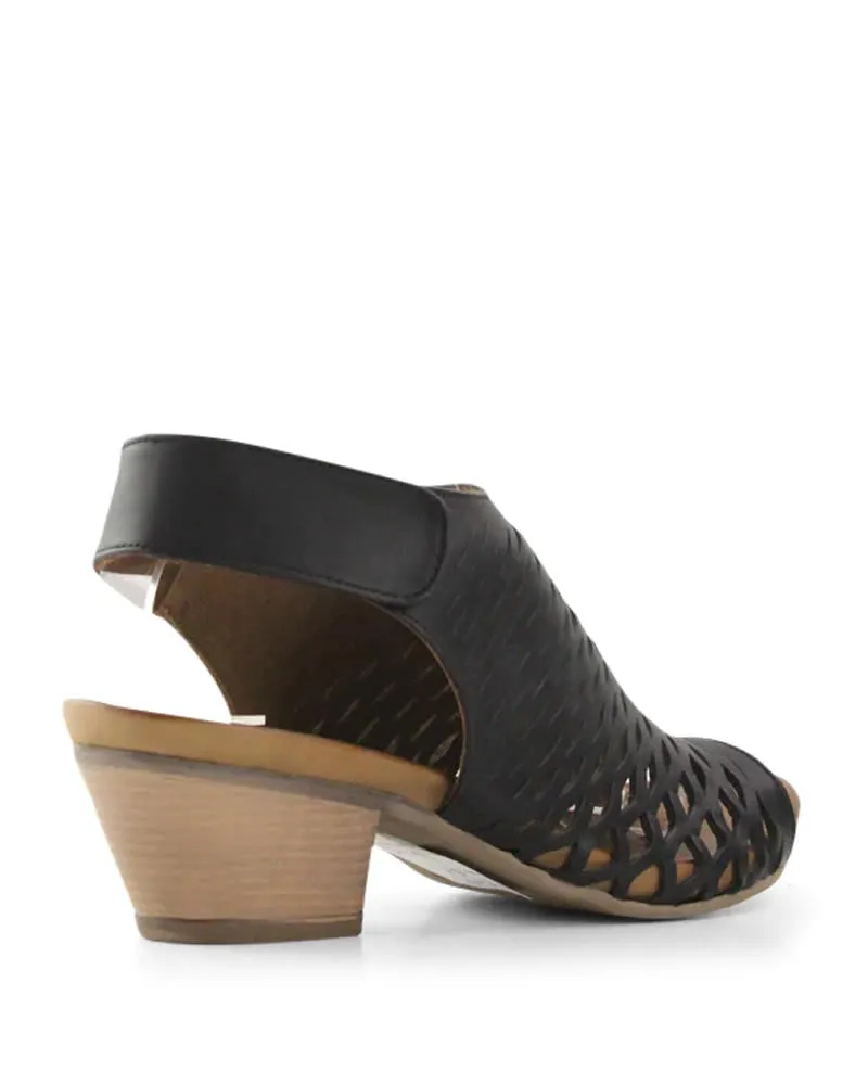 Bueno Shoes Ruby Leather Mid Heels