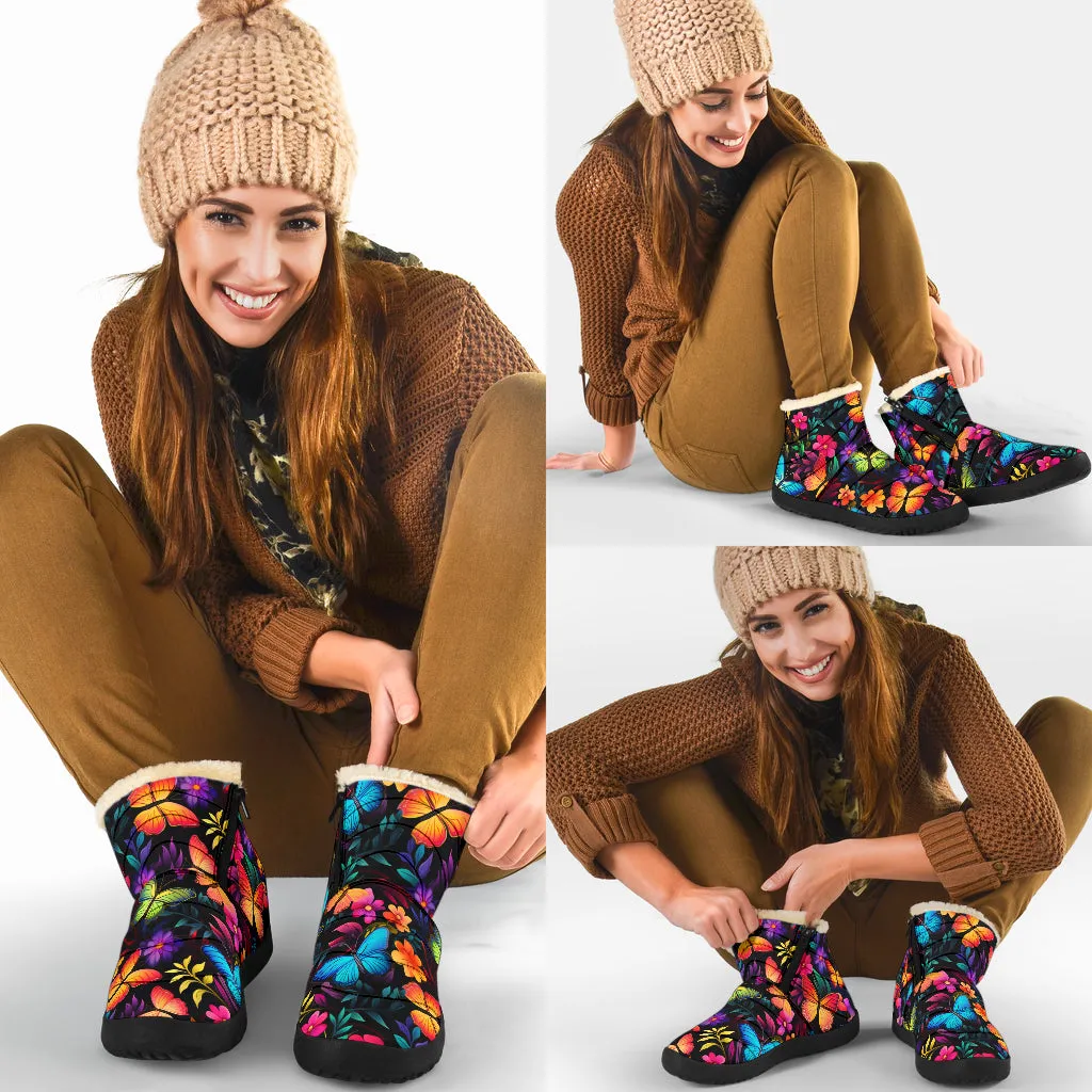 Butterflies Cozy Winter Boots