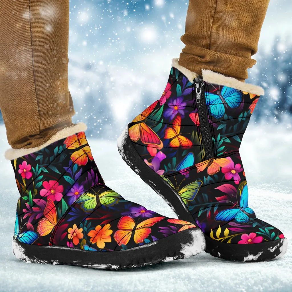 Butterflies Cozy Winter Boots