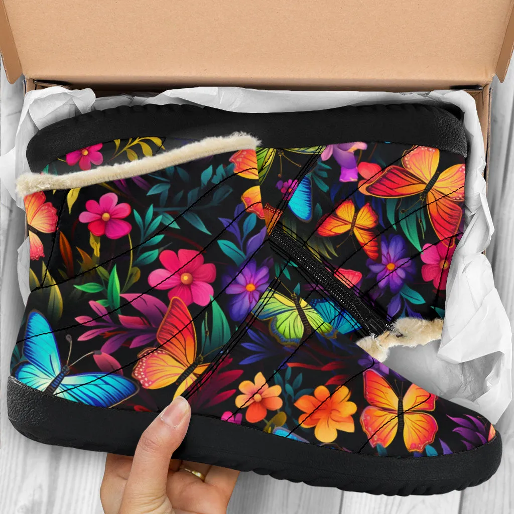 Butterflies Cozy Winter Boots