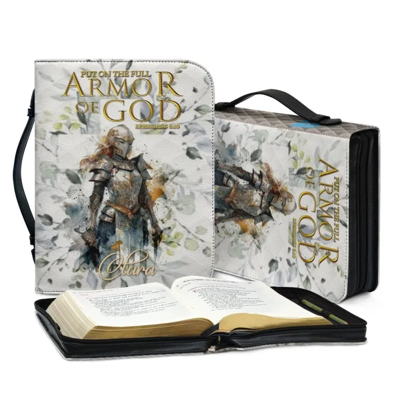 Christianartbag Bible Cover - Put On The Full Armor Of God Bible Cover - Personalized Bible Cover - Warrior Women Bible Cover - Christian Gifts - CAB01051123.
