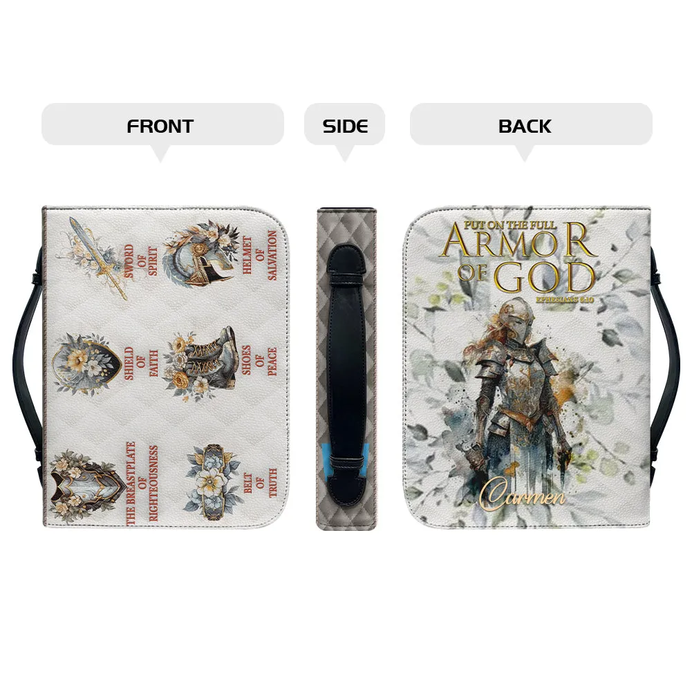 Christianartbag Bible Cover - Put On The Full Armor Of God Bible Cover - Personalized Bible Cover - Warrior Women Bible Cover - Christian Gifts - CAB01051123.