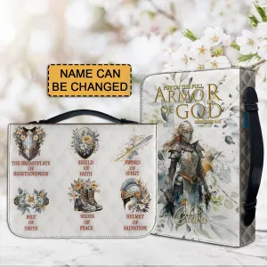 Christianartbag Bible Cover - Put On The Full Armor Of God Bible Cover - Personalized Bible Cover - Warrior Women Bible Cover - Christian Gifts - CAB01051123.