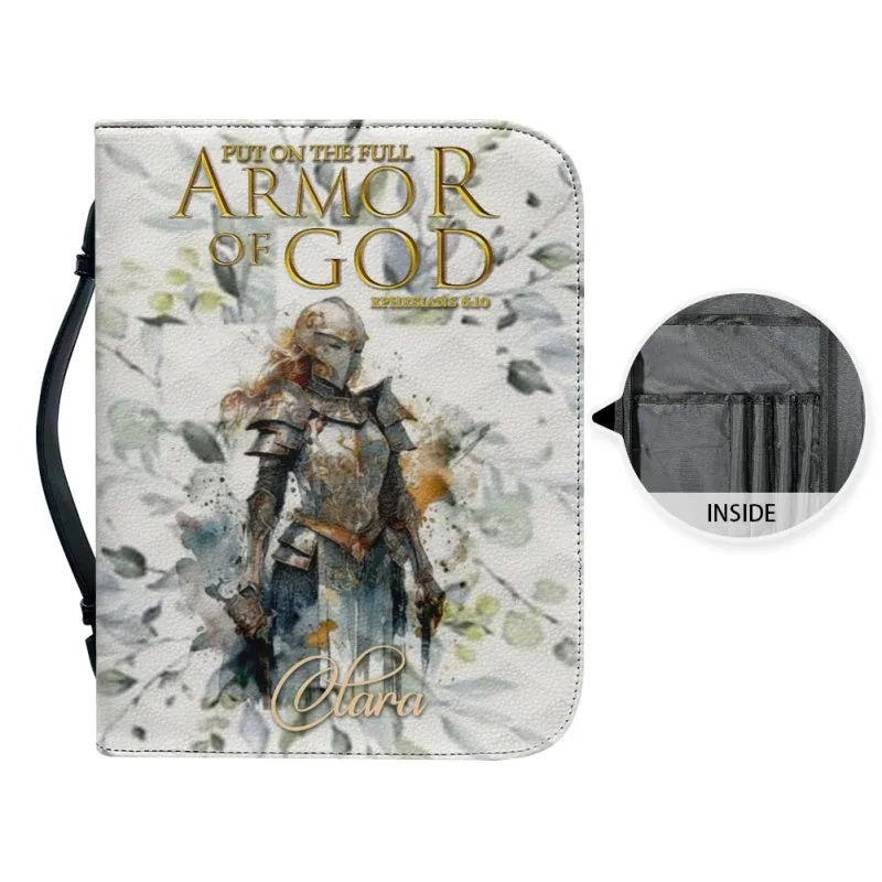Christianartbag Bible Cover - Put On The Full Armor Of God Bible Cover - Personalized Bible Cover - Warrior Women Bible Cover - Christian Gifts - CAB01051123.