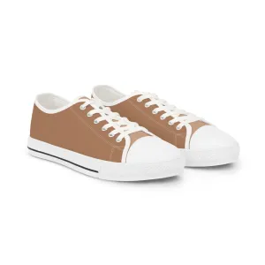 Cocoa Classic Men's Two-Tone Low Top Sneakers - Step Into Sophistication – Where Chocolate Hues Meet Modern Design!