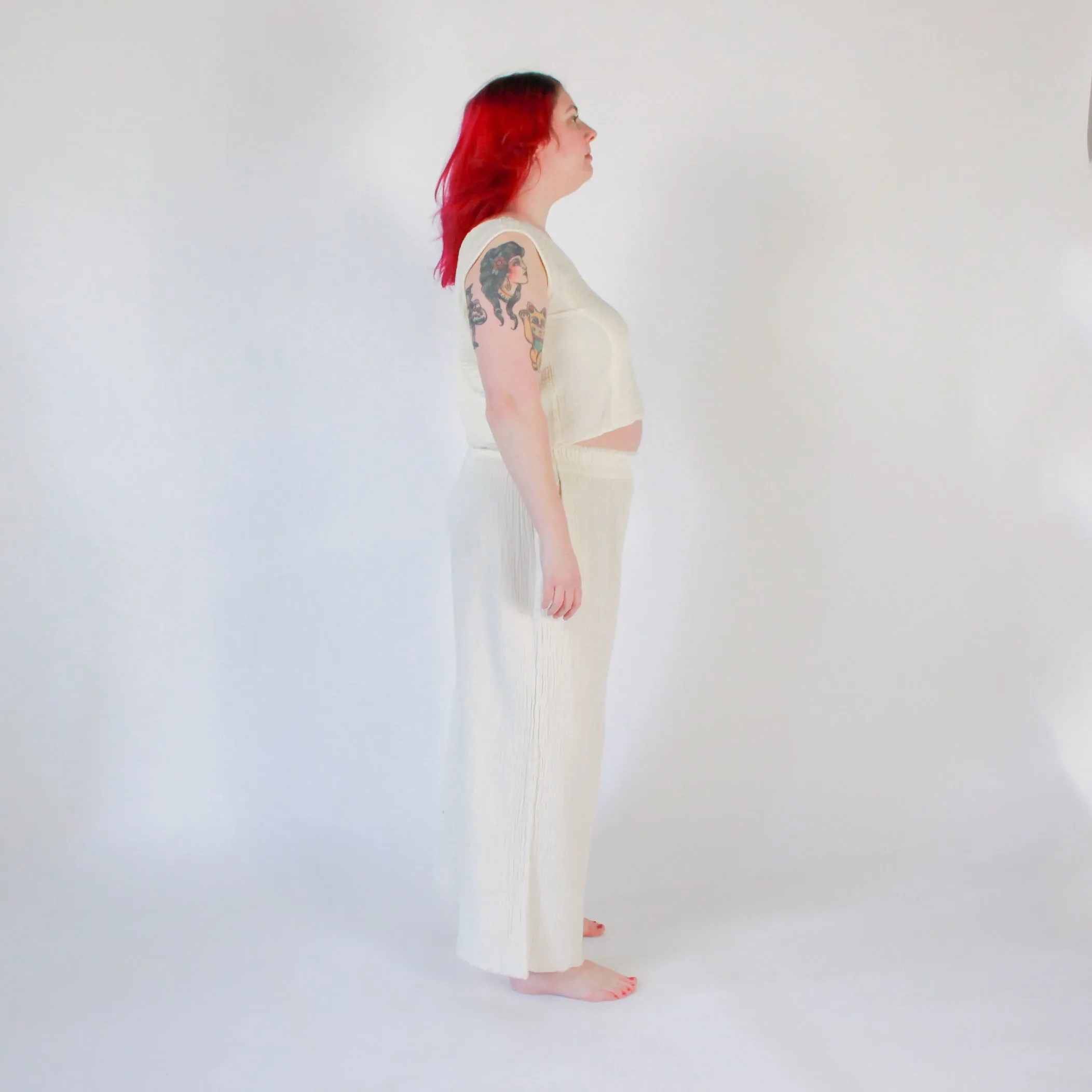 Crinkle Palazzo Pants
