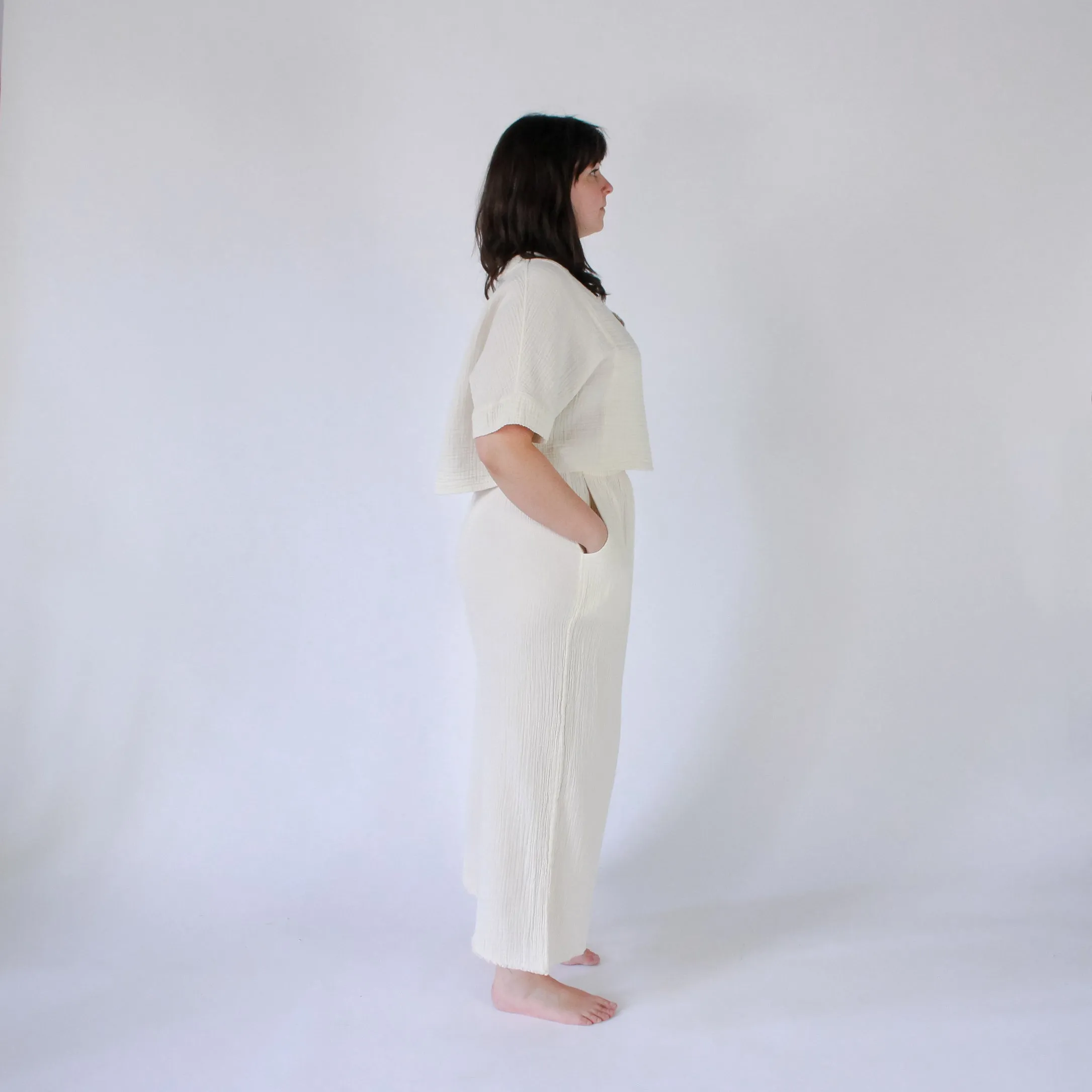 Crinkle Palazzo Pants