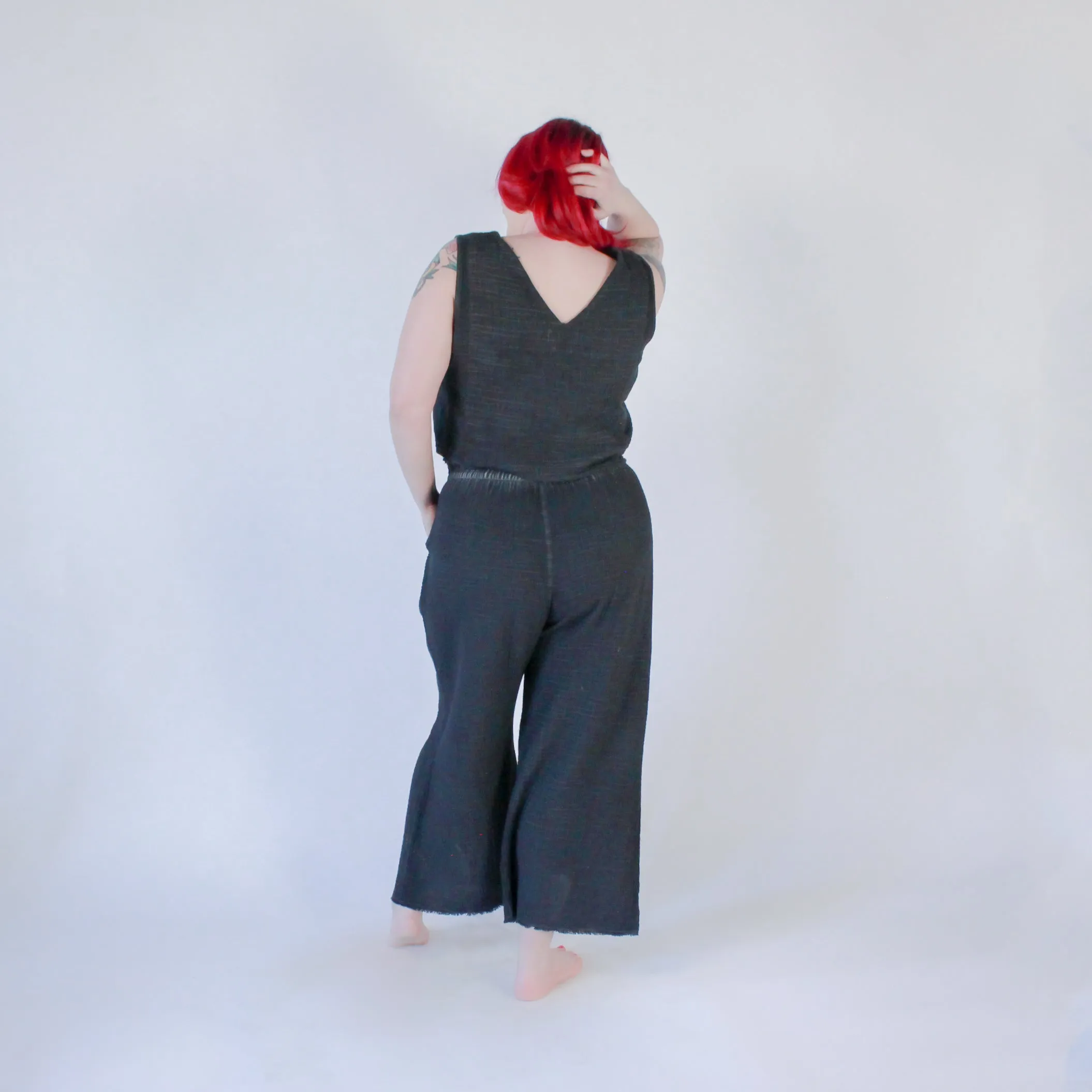 Crinkle Palazzo Pants