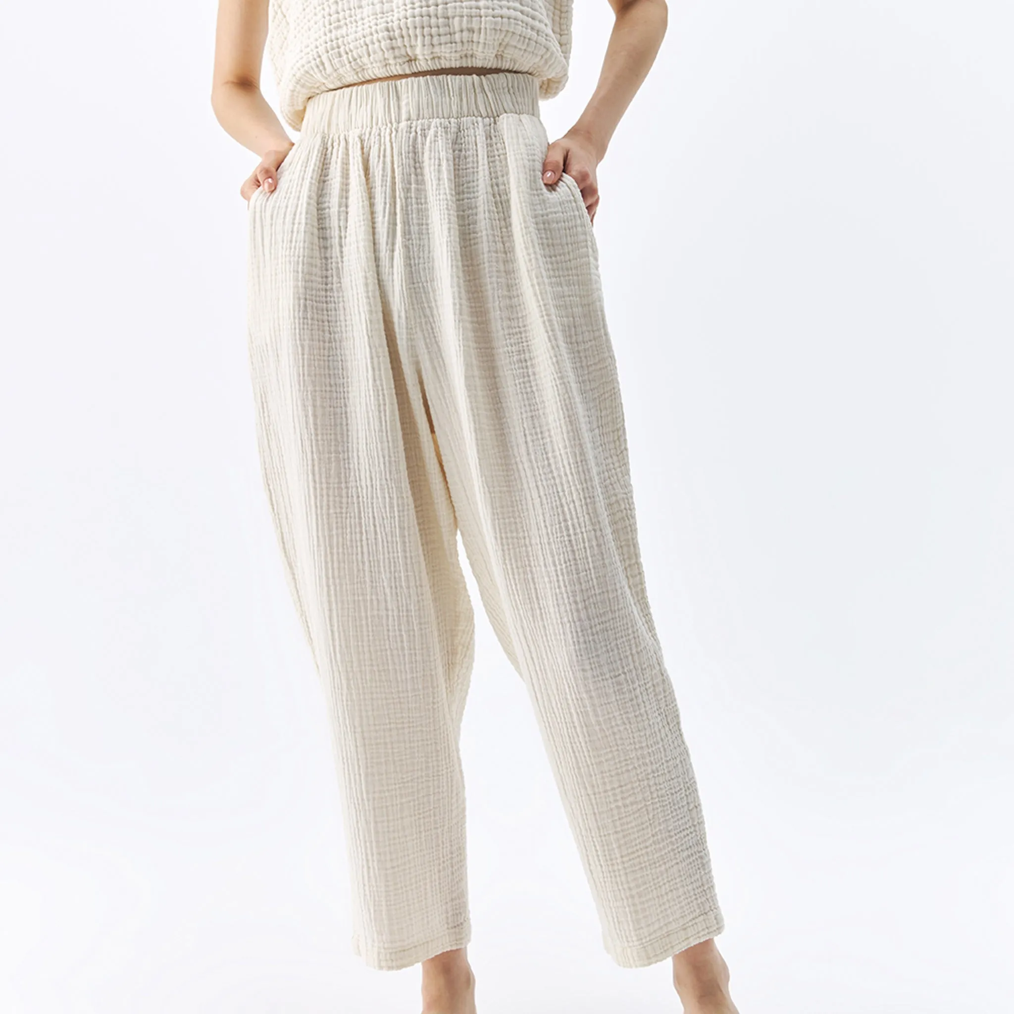 Crinkle Slouchy Pants