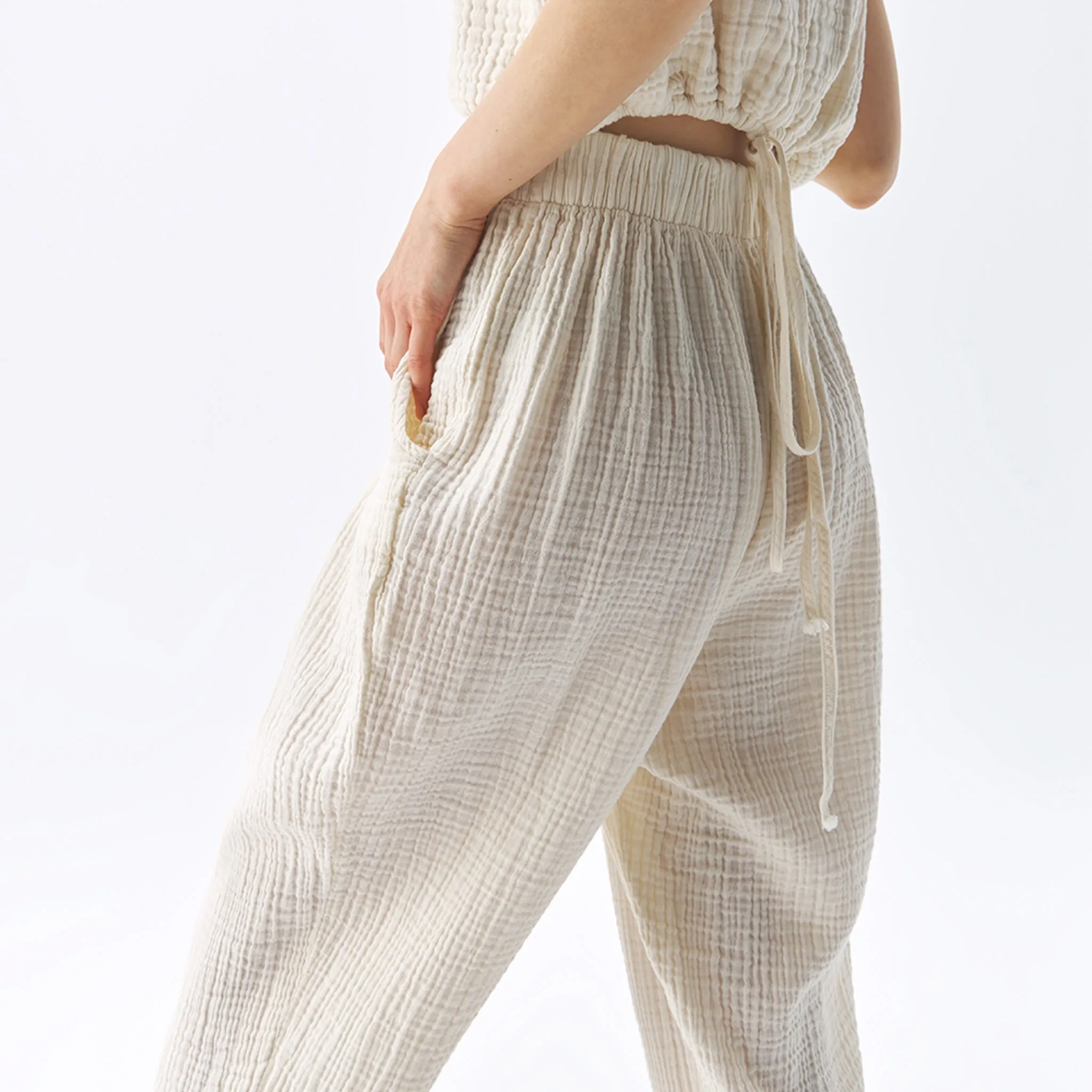 Crinkle Slouchy Pants