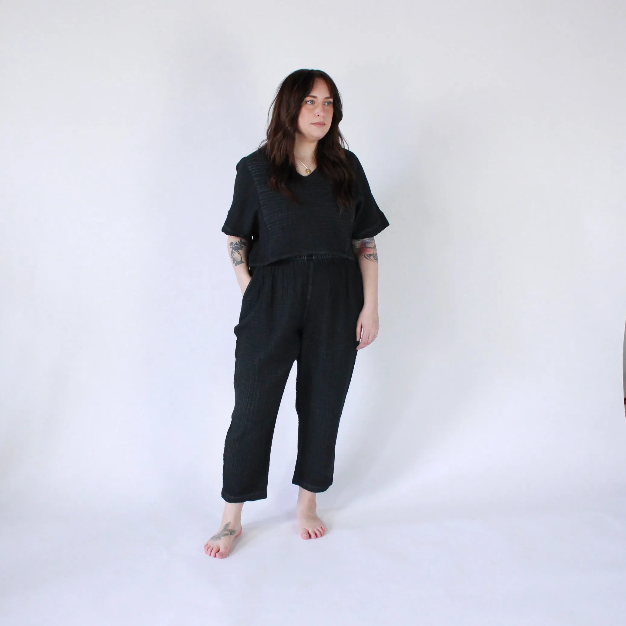 Crinkle Slouchy Pants