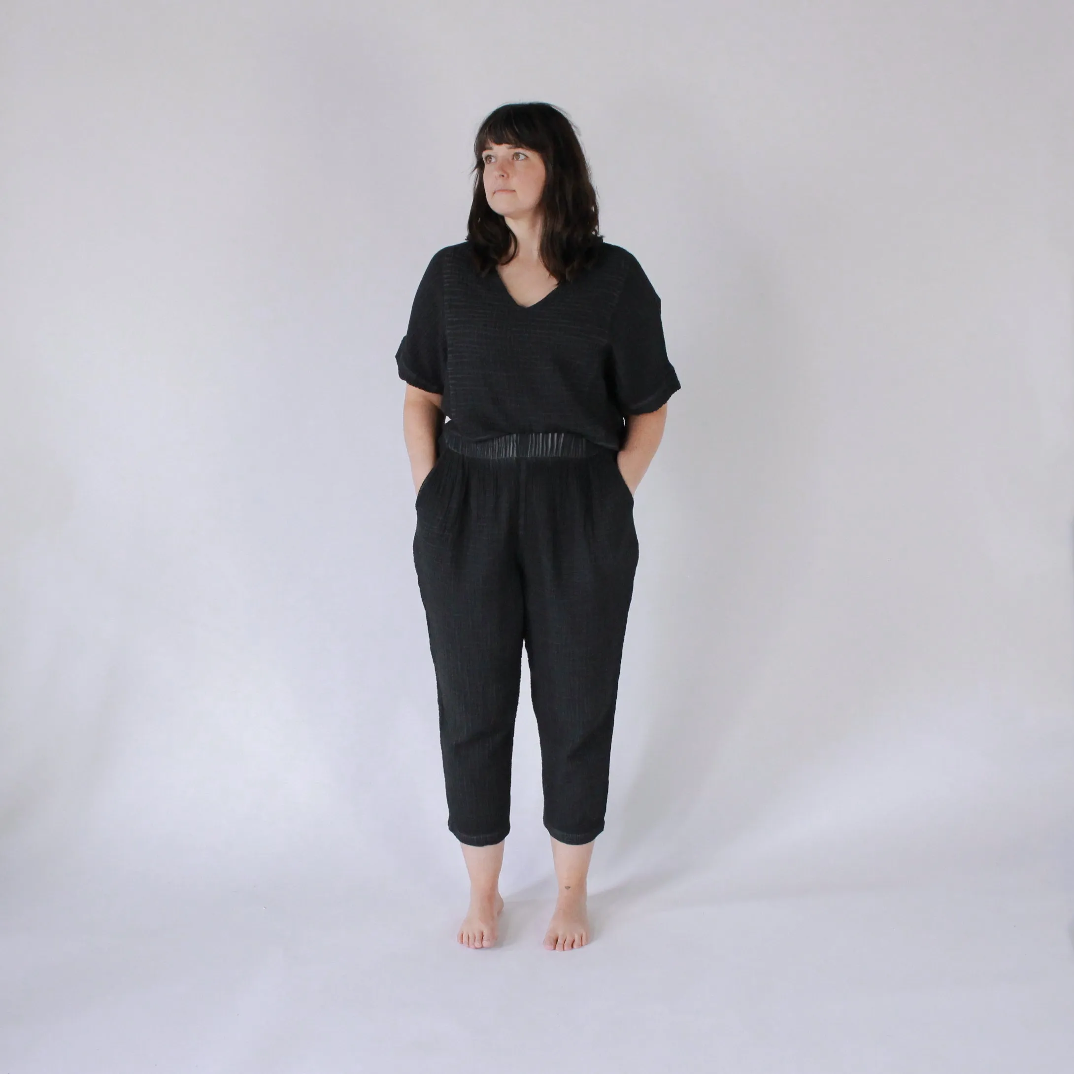 Crinkle Slouchy Pants