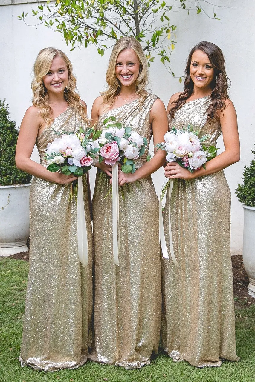 Custom Cheap Sparkly Sequin Mismatched Bridesmaid Dresses,  PD0457