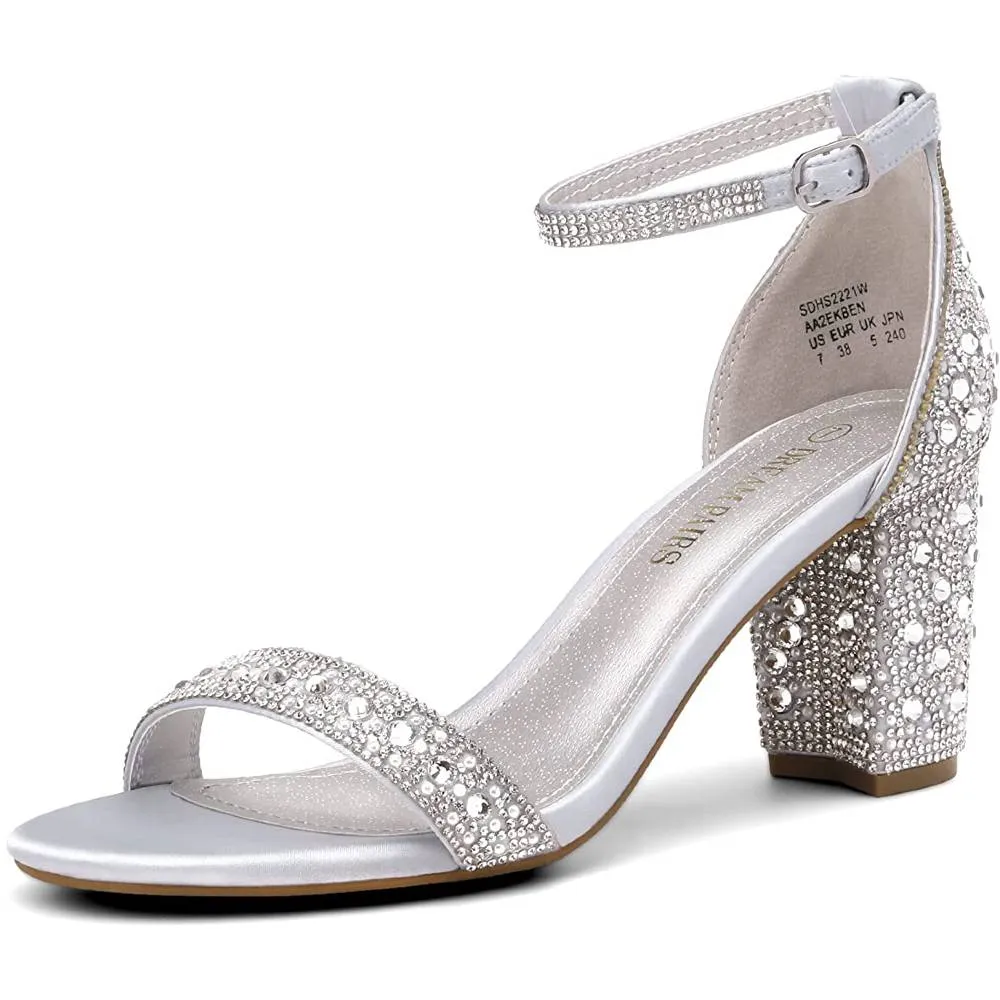 DREAM PAIRS Women's Chunk Low Heel Pump Sandals | Multiple Colors and Sizes