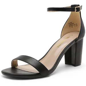 DREAM PAIRS Women's Chunk Low Heel Pump Sandals | Multiple Colors and Sizes