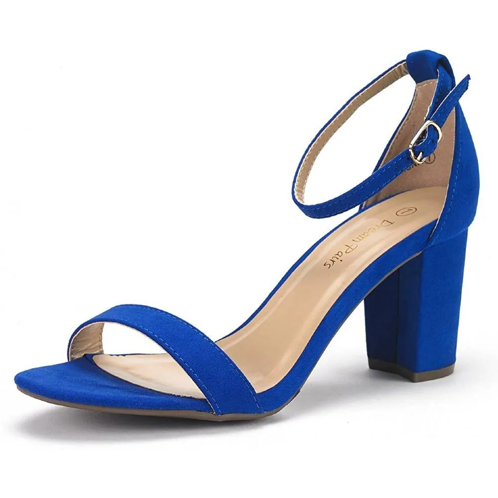 DREAM PAIRS Women's Chunk Low Heel Pump Sandals | Multiple Colors and Sizes
