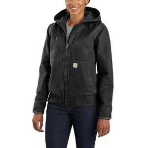 Duck active jacket Black washed Women J130 - 104053