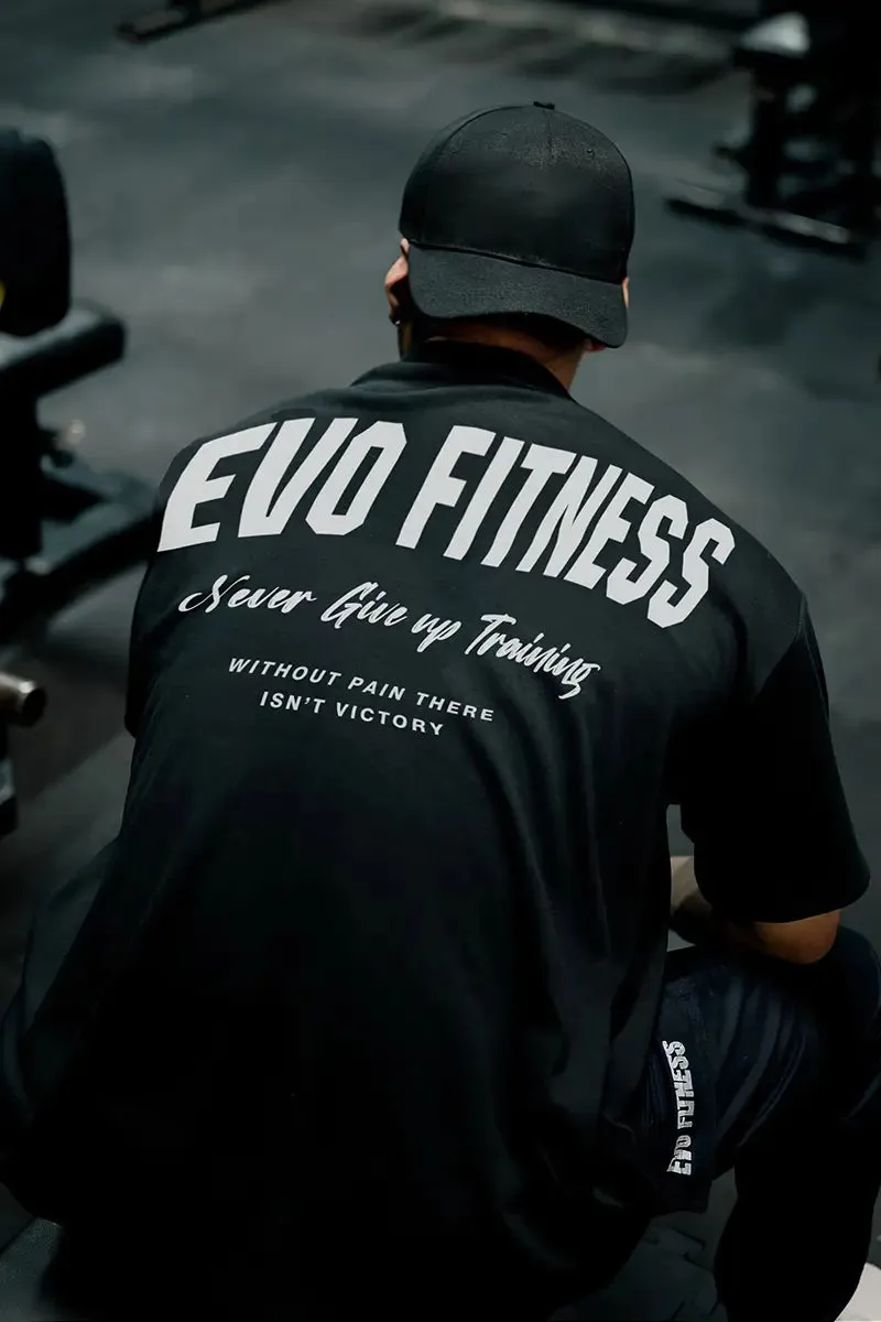 Evo Fitness Never Give Up Training Printed Men's T-shirt