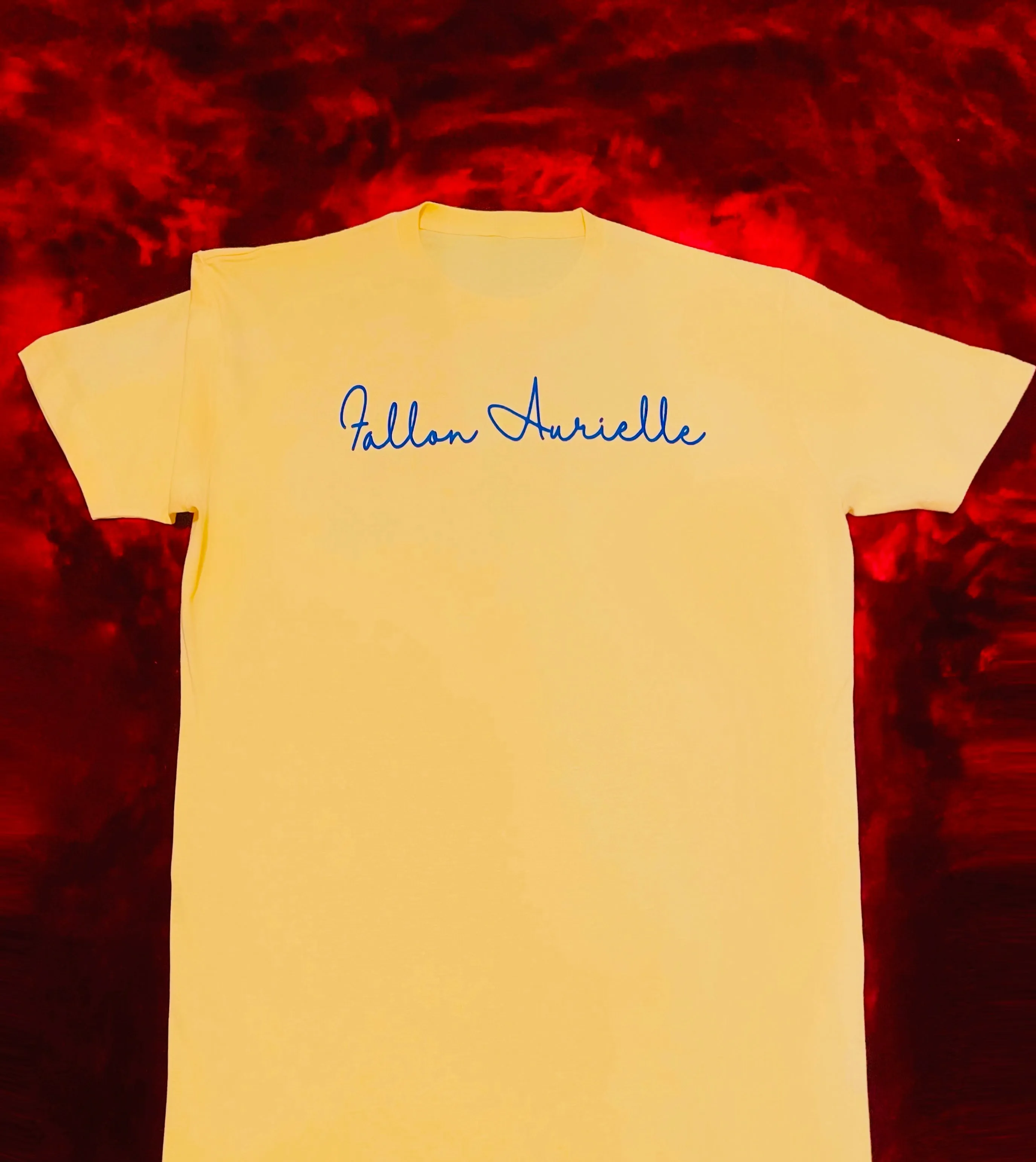 Fallon Aurielle Signature Tie Dye Biker Short Set (Yellow & Blue Tie Dye)