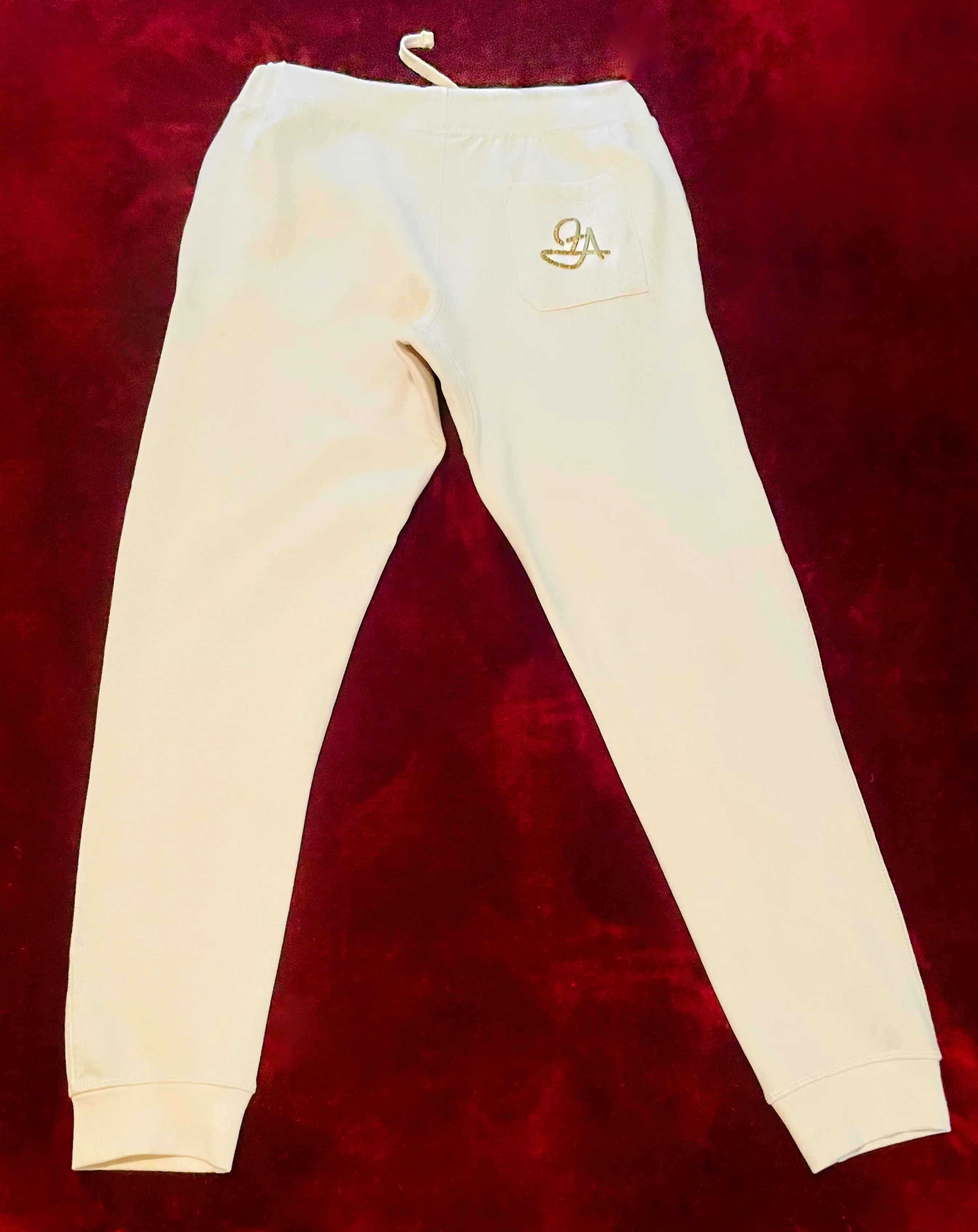 Fallon Aurielle Unisex Signature 3 Piece Detroit Rep Yo Set Jogger Set (Cream & Gold)