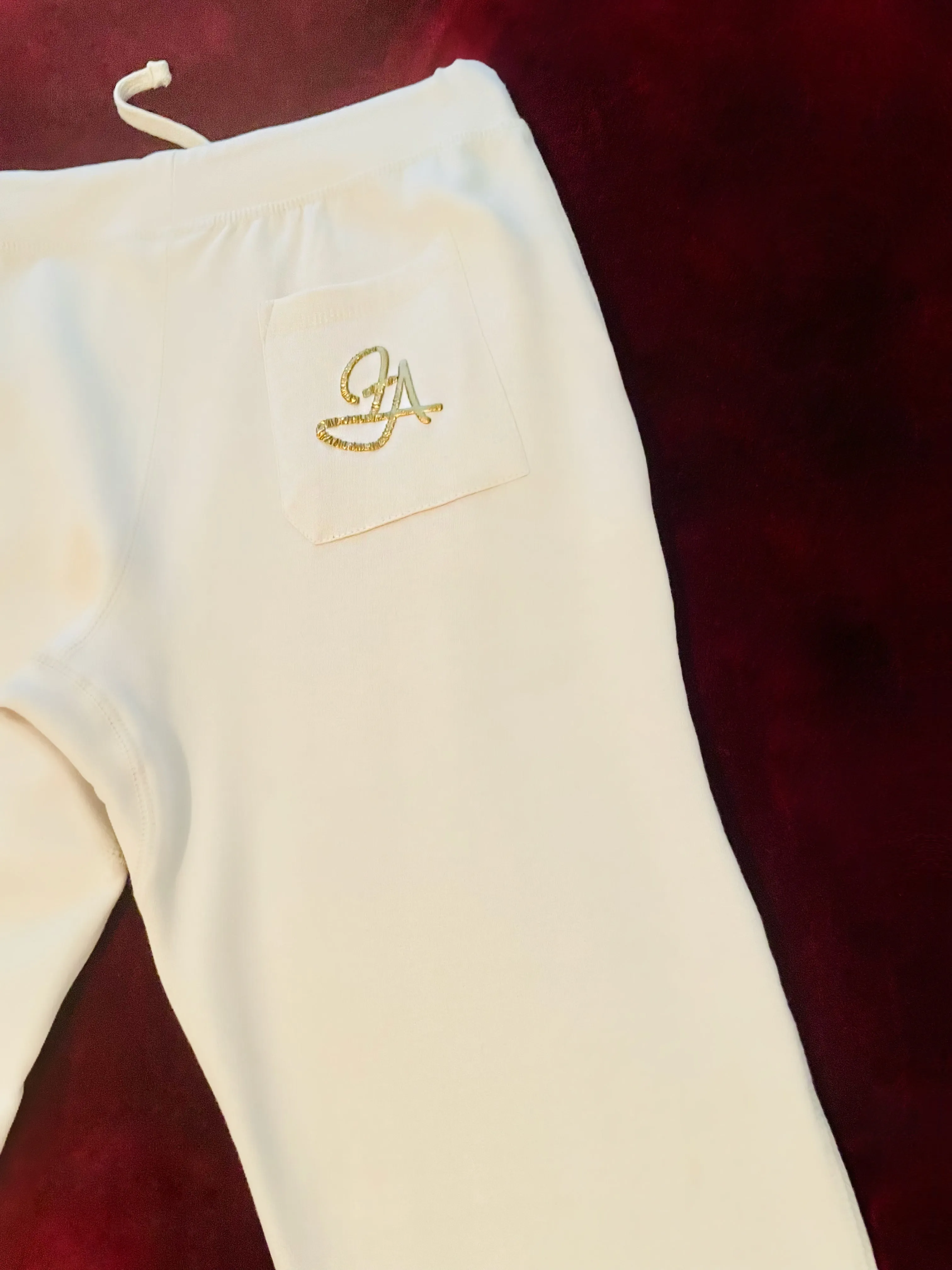 Fallon Aurielle Unisex Signature 3 Piece Detroit Rep Yo Set Jogger Set (Cream & Gold)