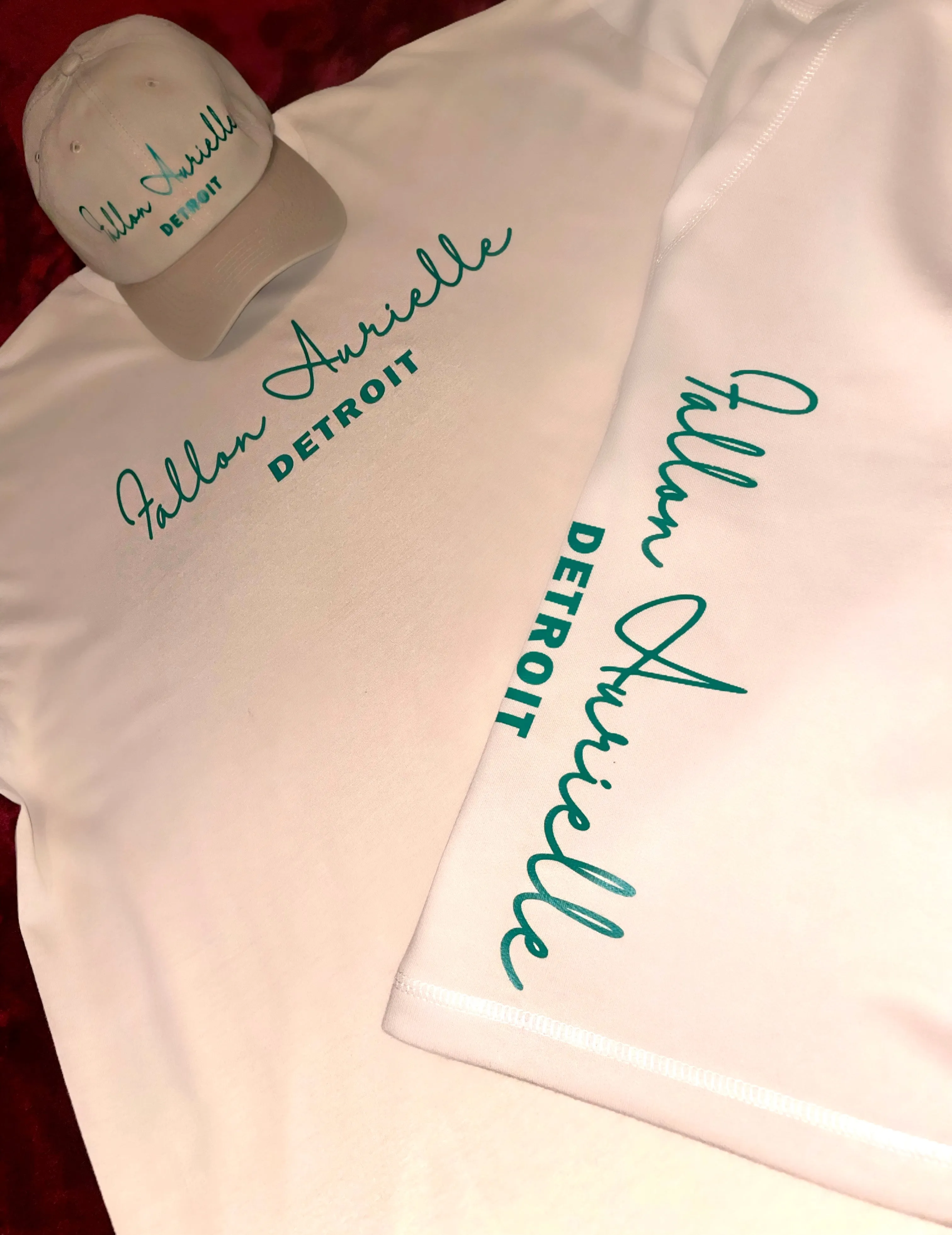 Fallon Aurielle Unisex Signature 3 Piece Detroit Rep Yo Set Short Set (Cream & Hunter Green)