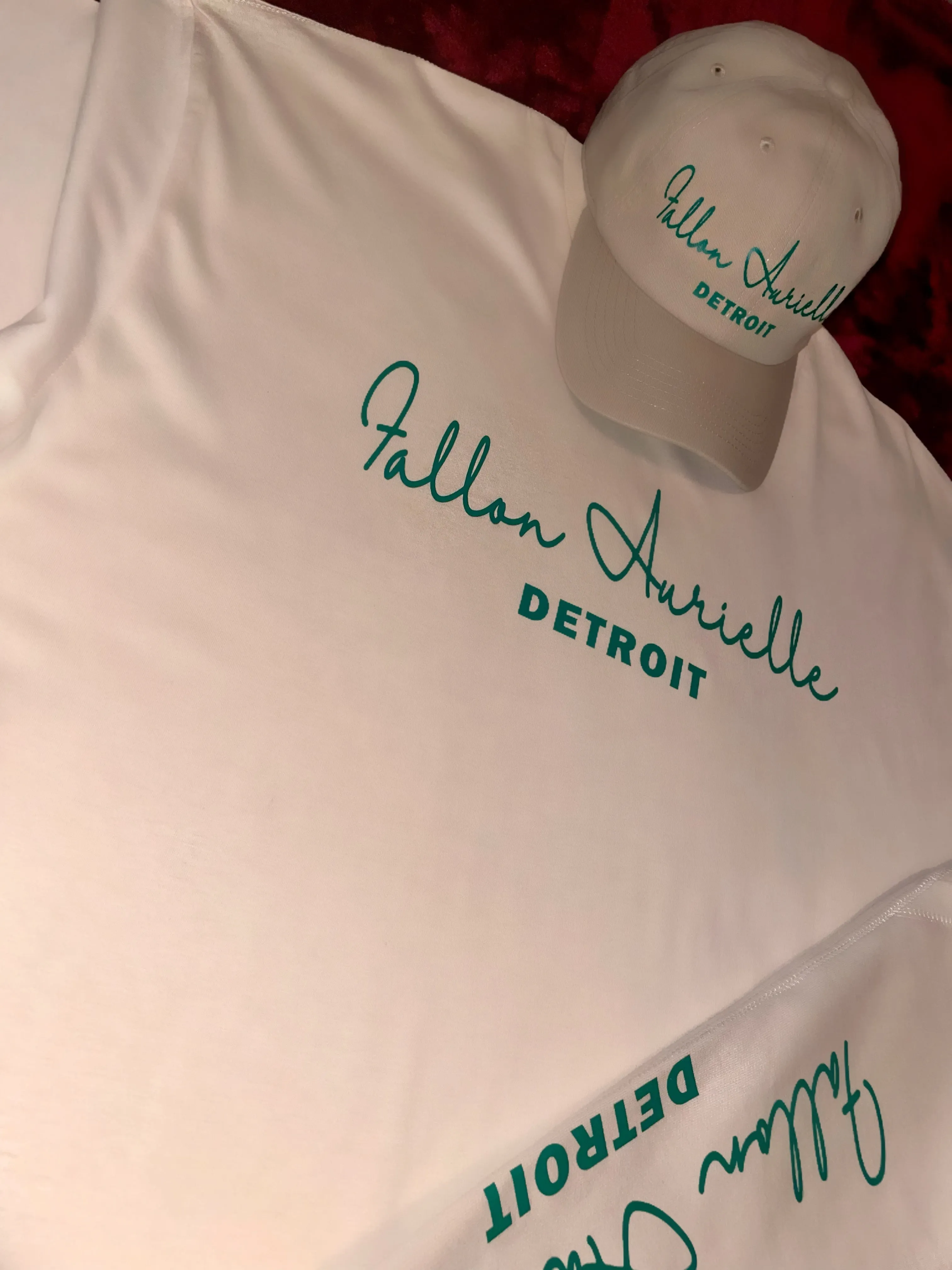 Fallon Aurielle Unisex Signature 3 Piece Detroit Rep Yo Set Short Set (Cream & Hunter Green)