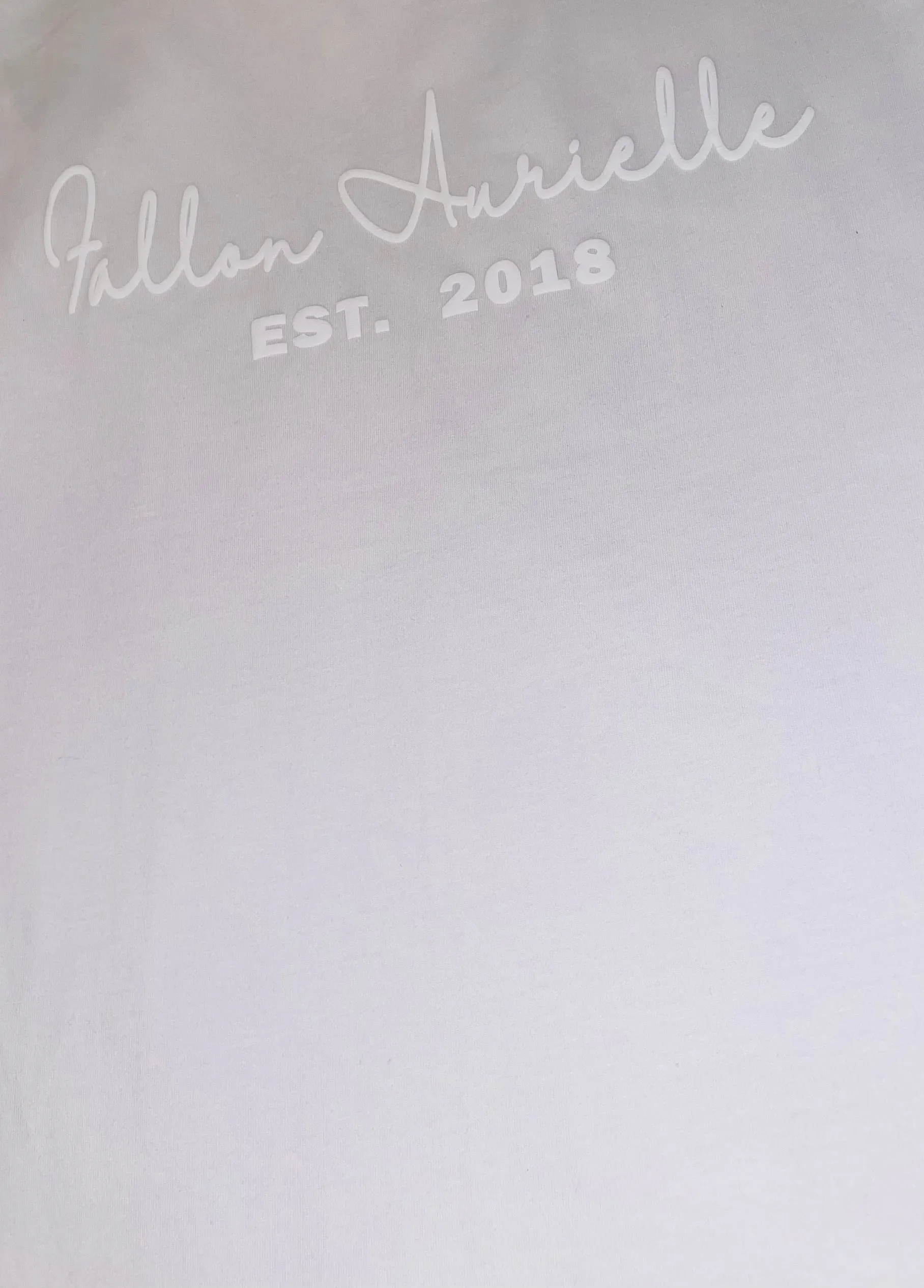 Fallon Aurielle Unisex Signature 3 Piece EST. 2018 Short Set (White On White)
