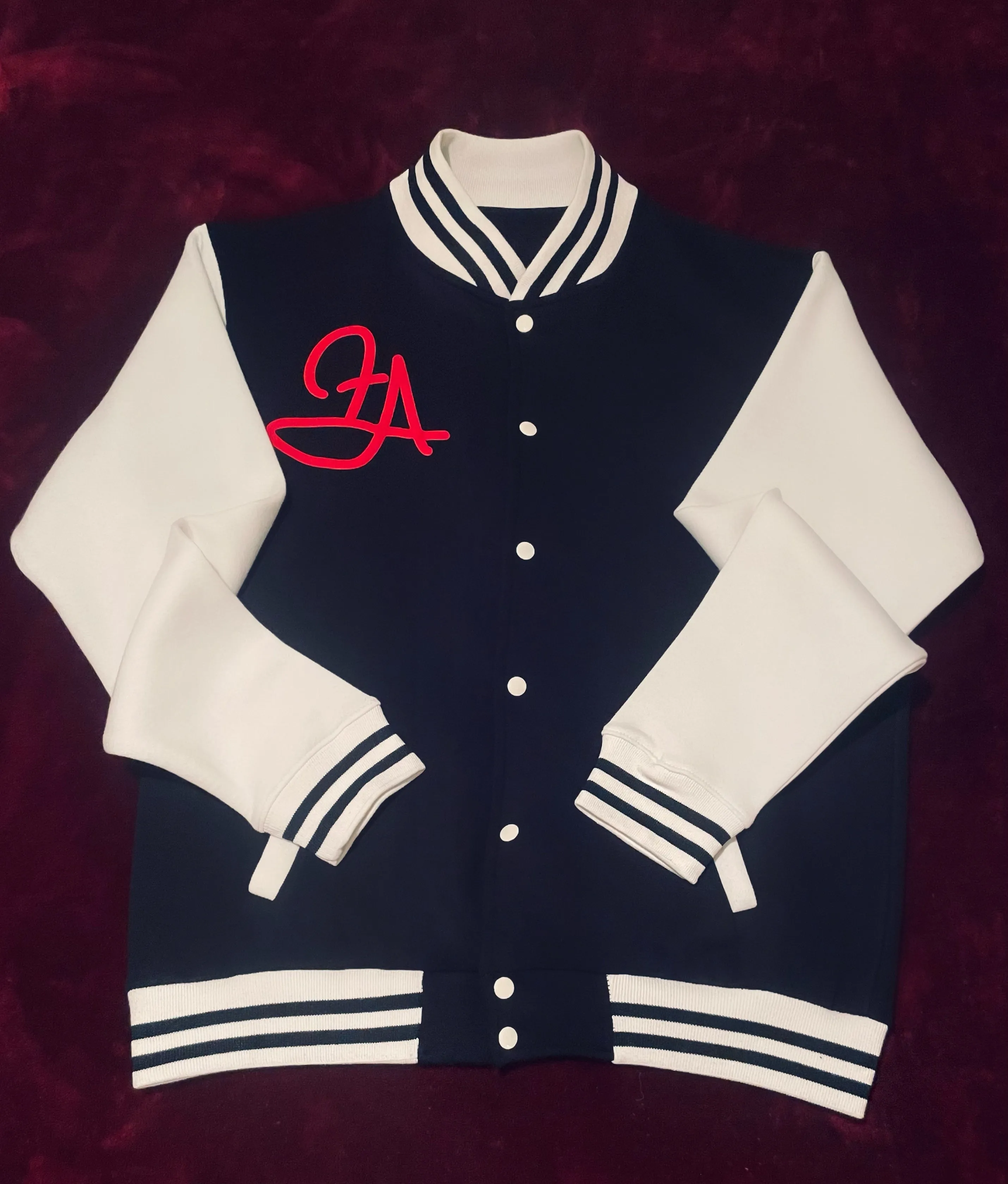 Fallon Aurielle Unisex Signature Virgo Virgin Woman Logo & Name Zodiac Jacket Jogging Set (Black, Red & White)