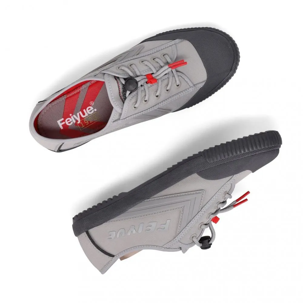 Feiyue Footwear Fe Lo 1920 EXO Martial Arts/Gym/Lifing Shoes - Neutral Grey / Pewter / Fiery Red