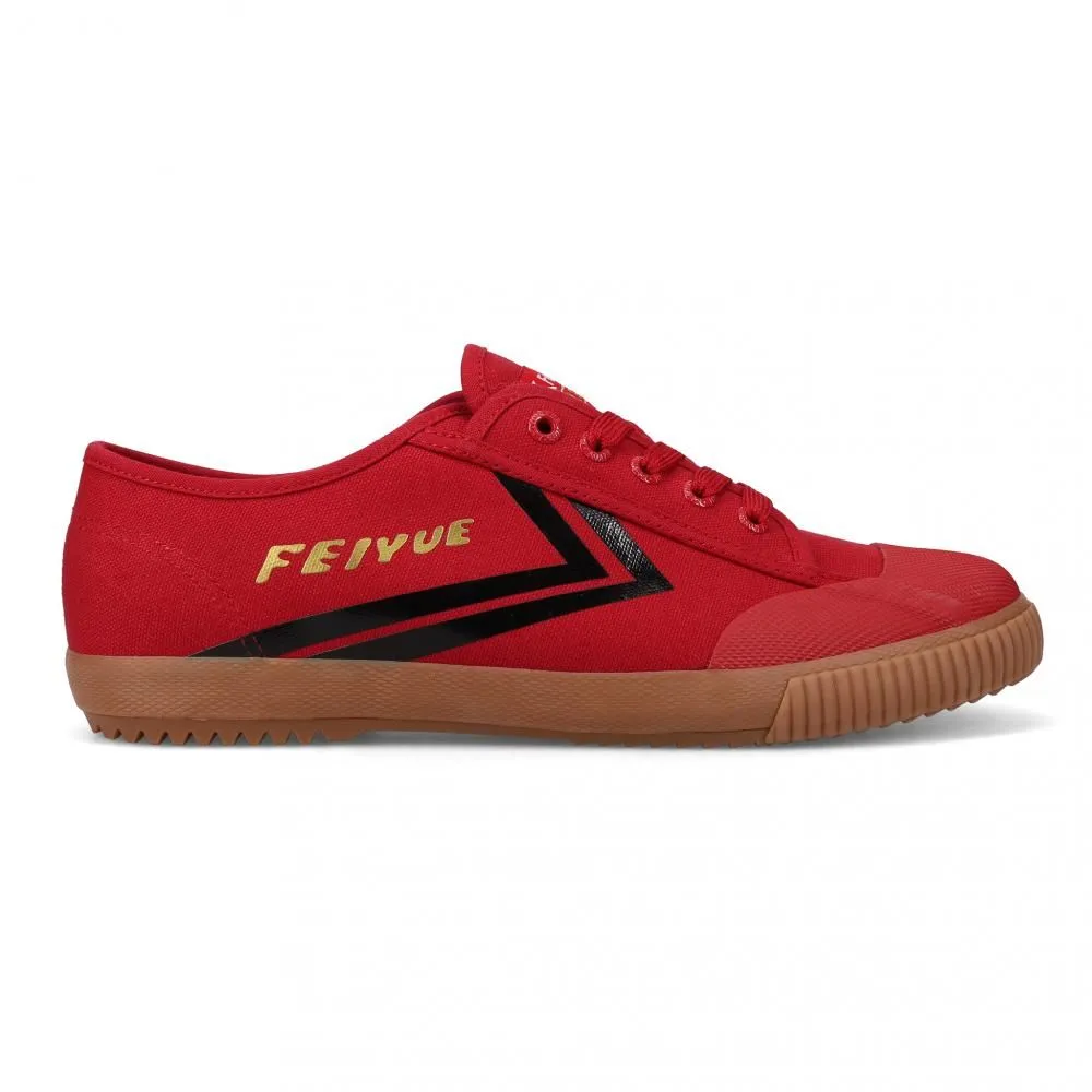 Feiyue Footwear Fe Lo 1920 Gum Grounded Martial Arts/Gym/Lifing Shoes - Haute Red / Black / Gold Metallic