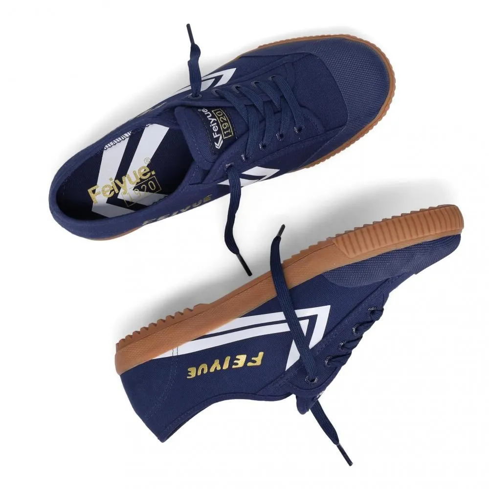 Feiyue Footwear Fe Lo 1920 Gum Grounded Martial Arts/Gym/Lifing Shoes - Navy / Off White / Gold Metallic