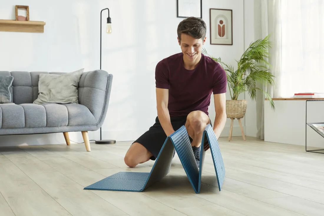 Folding Fitness Mat 100 - 160 cm x 58 cm x 7 mm